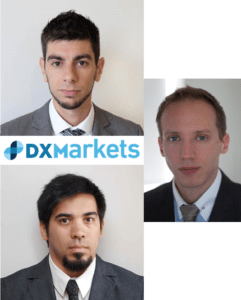 Marcelo García Casil, Miguel Neumann and Federico Cardoso, founders of DXMarkets