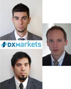 Marcelo García Casil, Miguel Neumann and Federico Cardoso, founders of DXMarkets